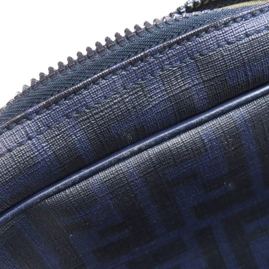 FENDI Shoulder Bag PVC Navy Zucca Pattern mens Used Authentic