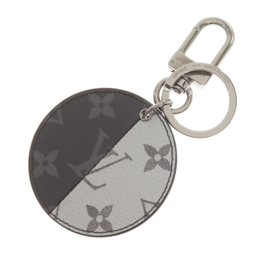 LOUIS VUITTON key ring MP1962 Monogram canvas black Portocle Split Bag Charm Women Used Authentic