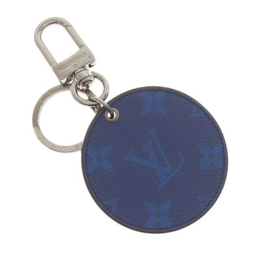 LOUIS VUITTON key ring MP1962 Monogram canvas black Portocle Split Bag Charm Women Used Authentic