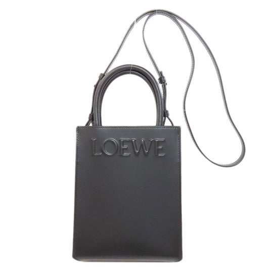 LOEWE Handbag Calfskin black 2WAY Women Used Authentic