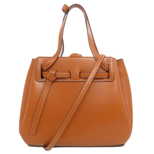 LOEWE Handbag Calfskin Brown Lazo 2WAY