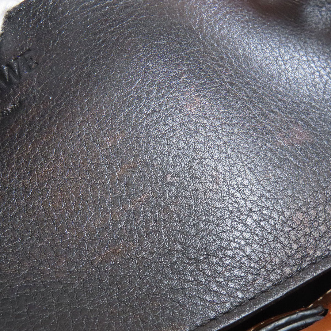 LOEWE Handbag Calfskin Brown Lazo 2WAY