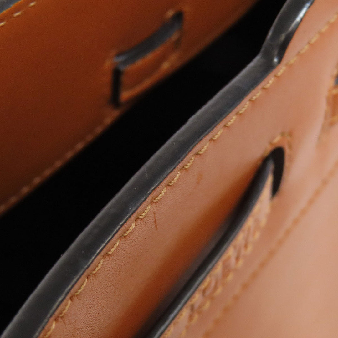 LOEWE Handbag Calfskin Brown Lazo 2WAY