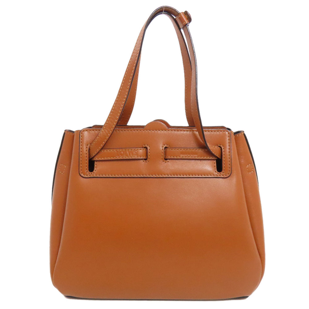LOEWE Handbag Calfskin Brown Lazo 2WAY