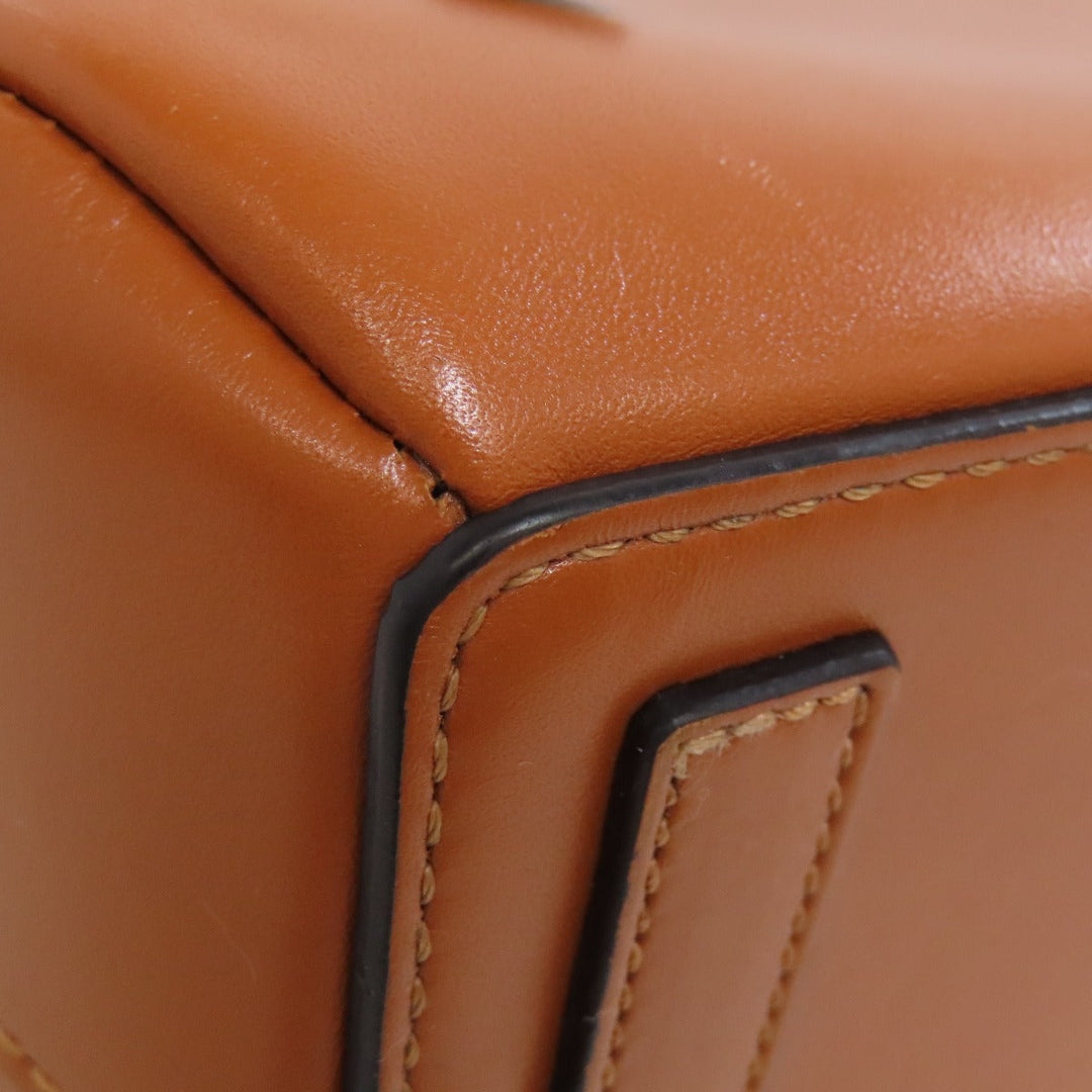 LOEWE Handbag Calfskin Brown Lazo 2WAY