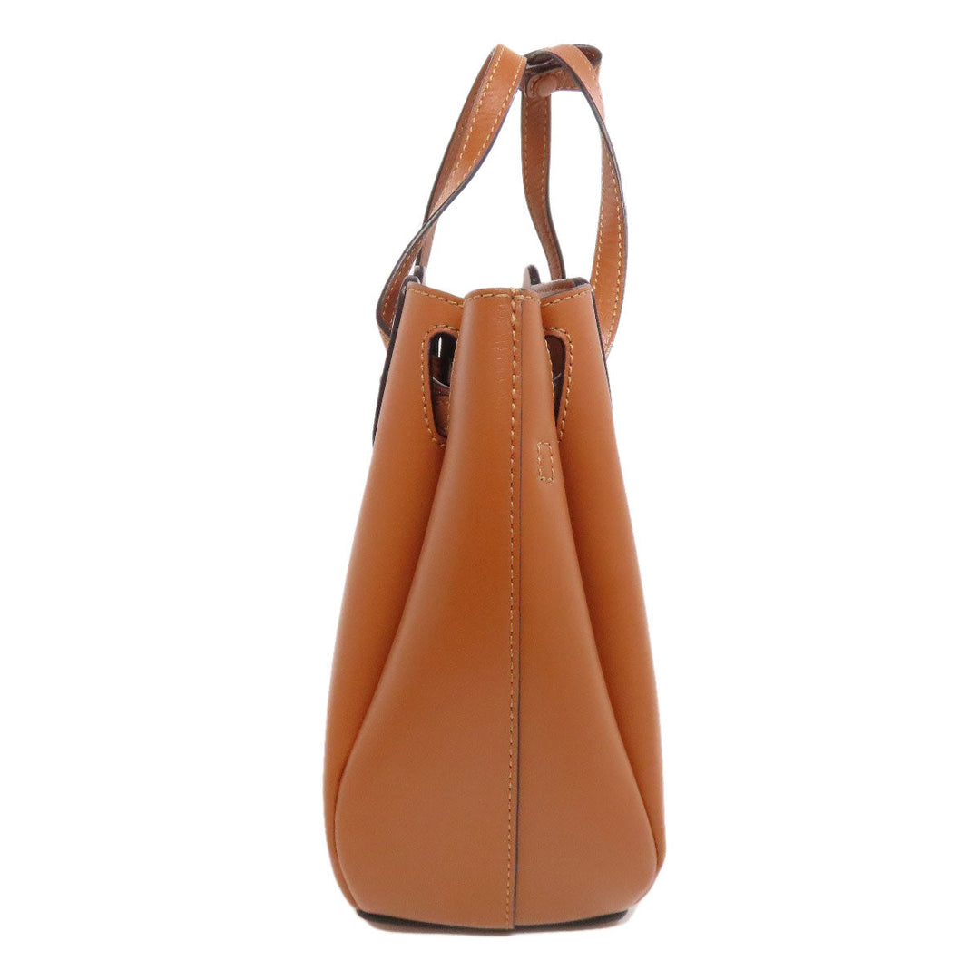 LOEWE Handbag Calfskin Brown Lazo 2WAY
