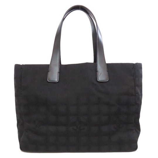 CHANEL Tote Bag Nylon jacquard black New Travel MM