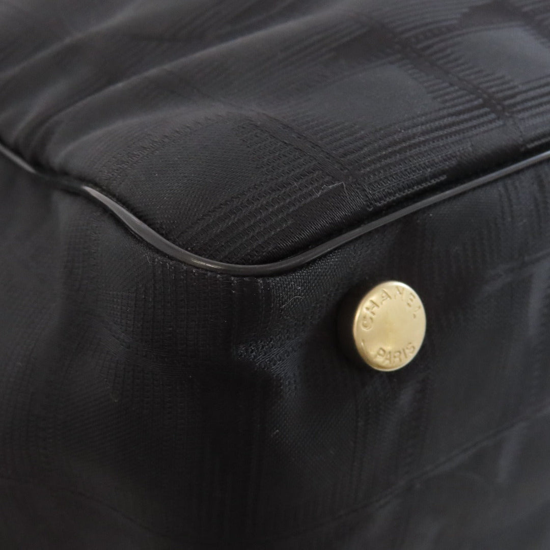 CHANEL Tote Bag Nylon jacquard black New Travel MM