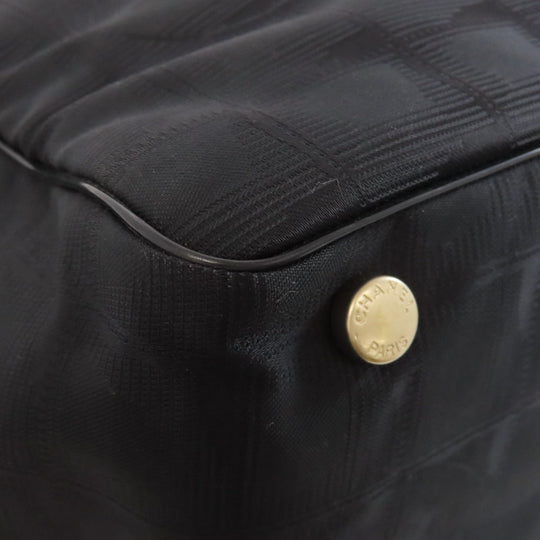 CHANEL Tote Bag Nylon jacquard black New Travel MM
