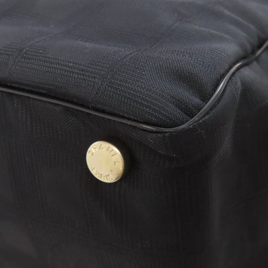 CHANEL Tote Bag Nylon jacquard black New Travel MM