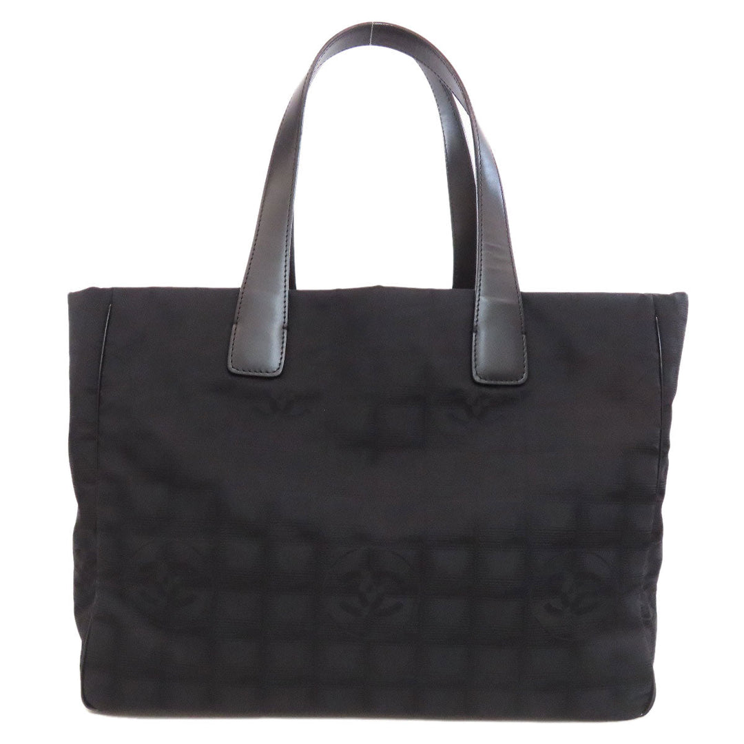 CHANEL Tote Bag Nylon jacquard black New Travel MM