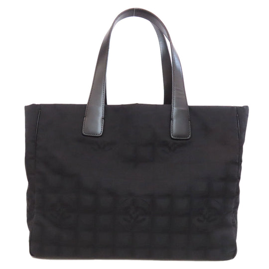 CHANEL Tote Bag Nylon jacquard black New Travel MM