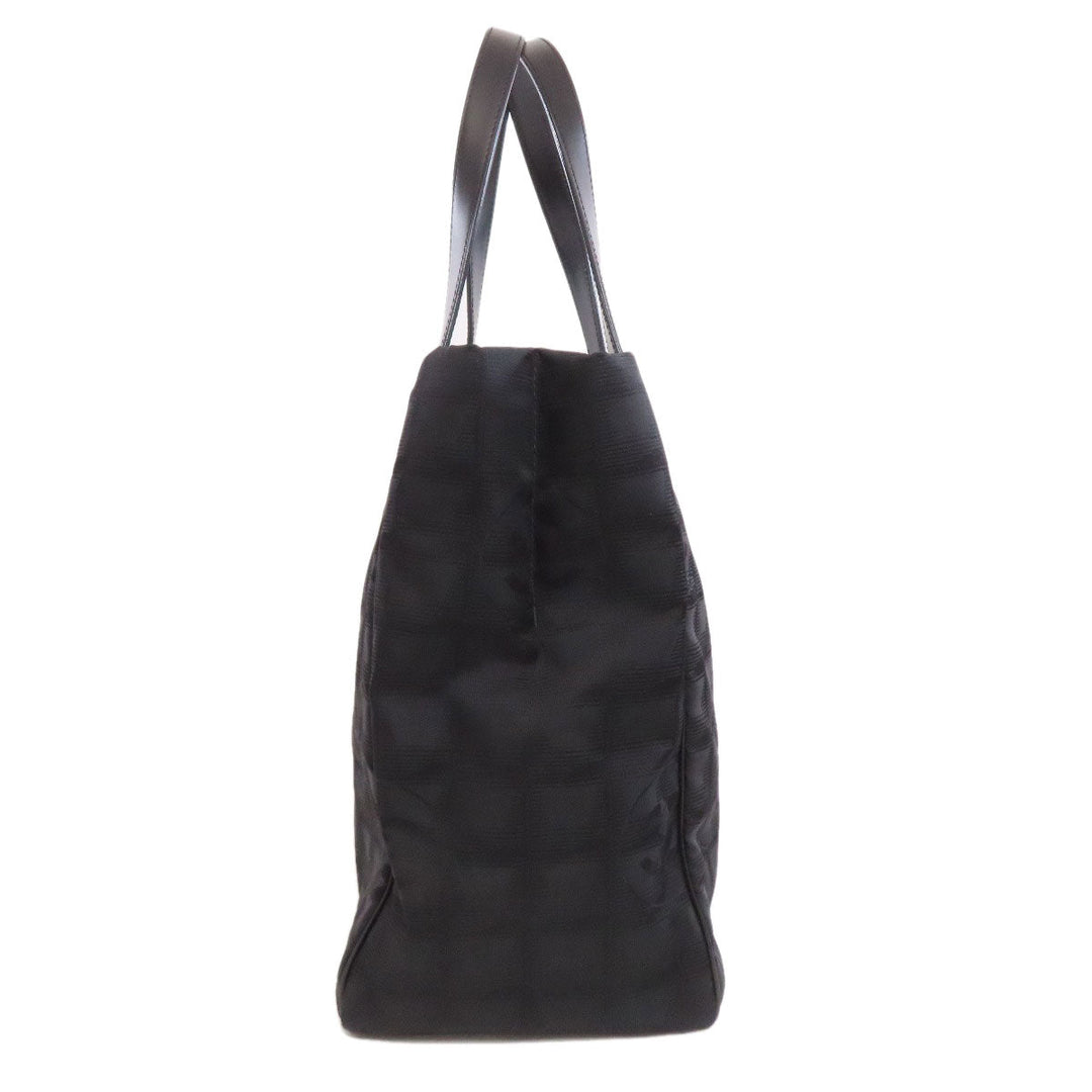 CHANEL Tote Bag Nylon jacquard black New Travel MM