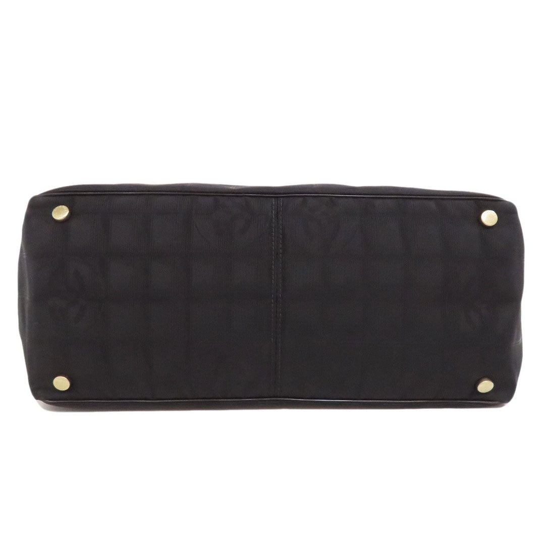 CHANEL Tote Bag Nylon jacquard black New Travel MM