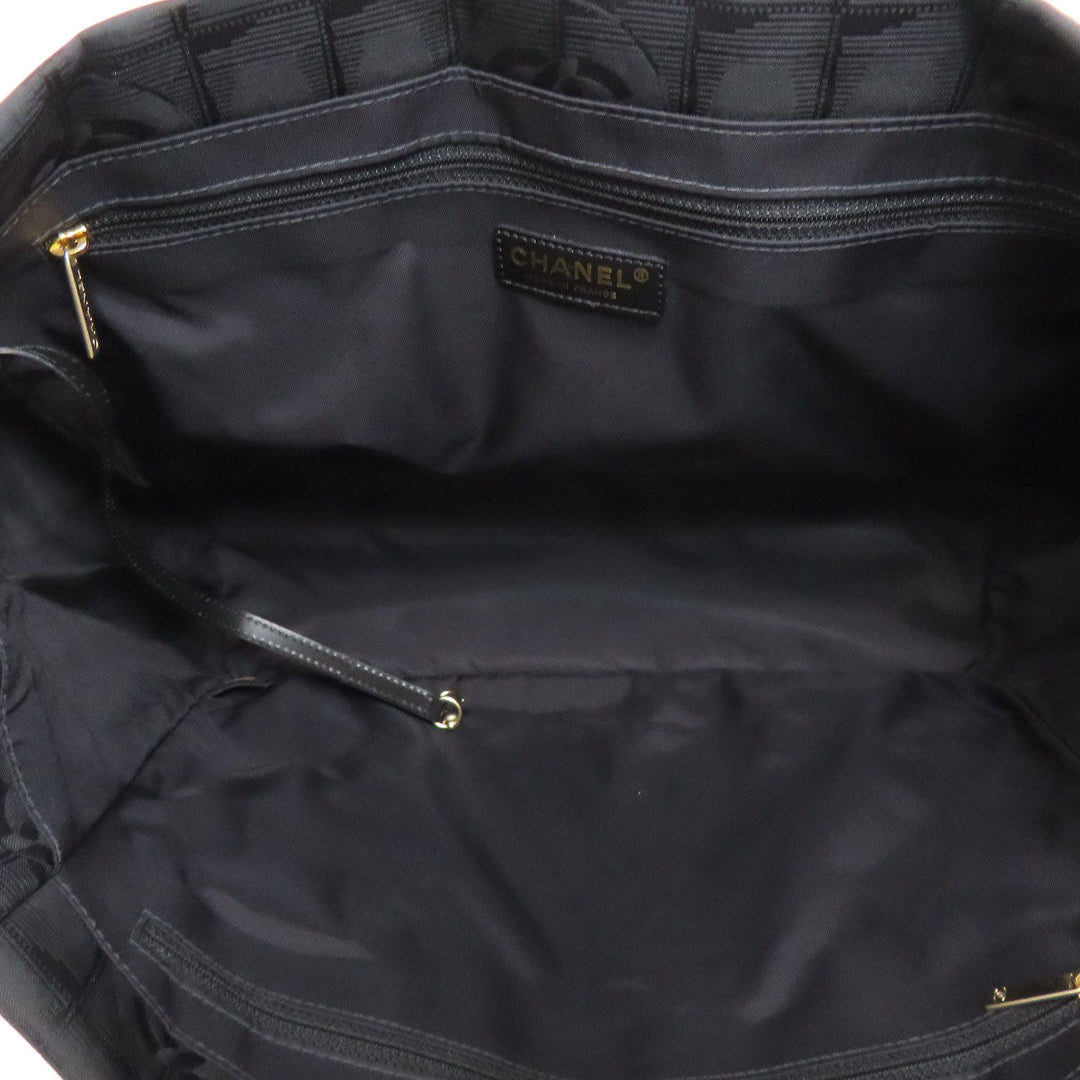 CHANEL Tote Bag Nylon jacquard black New Travel MM