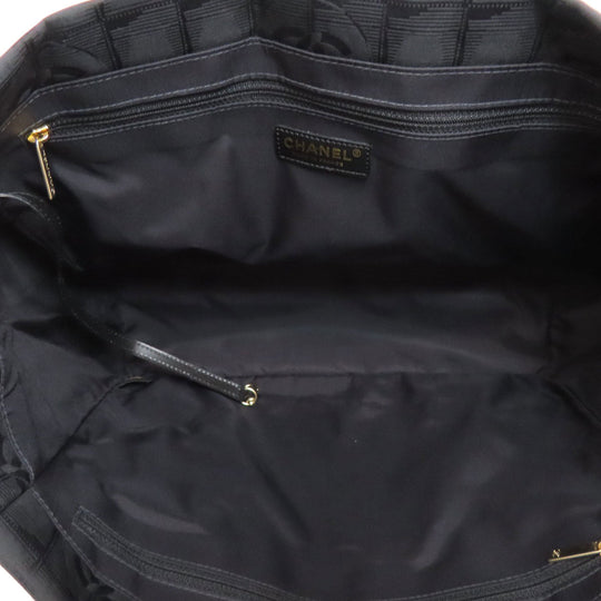 CHANEL Tote Bag Nylon jacquard black New Travel MM