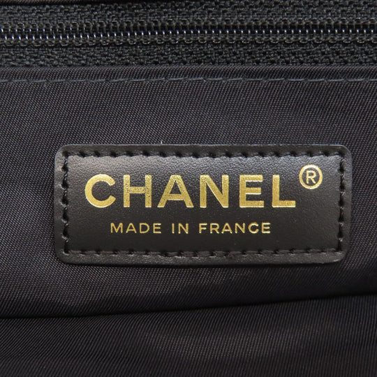 CHANEL Tote Bag Nylon jacquard black New Travel MM