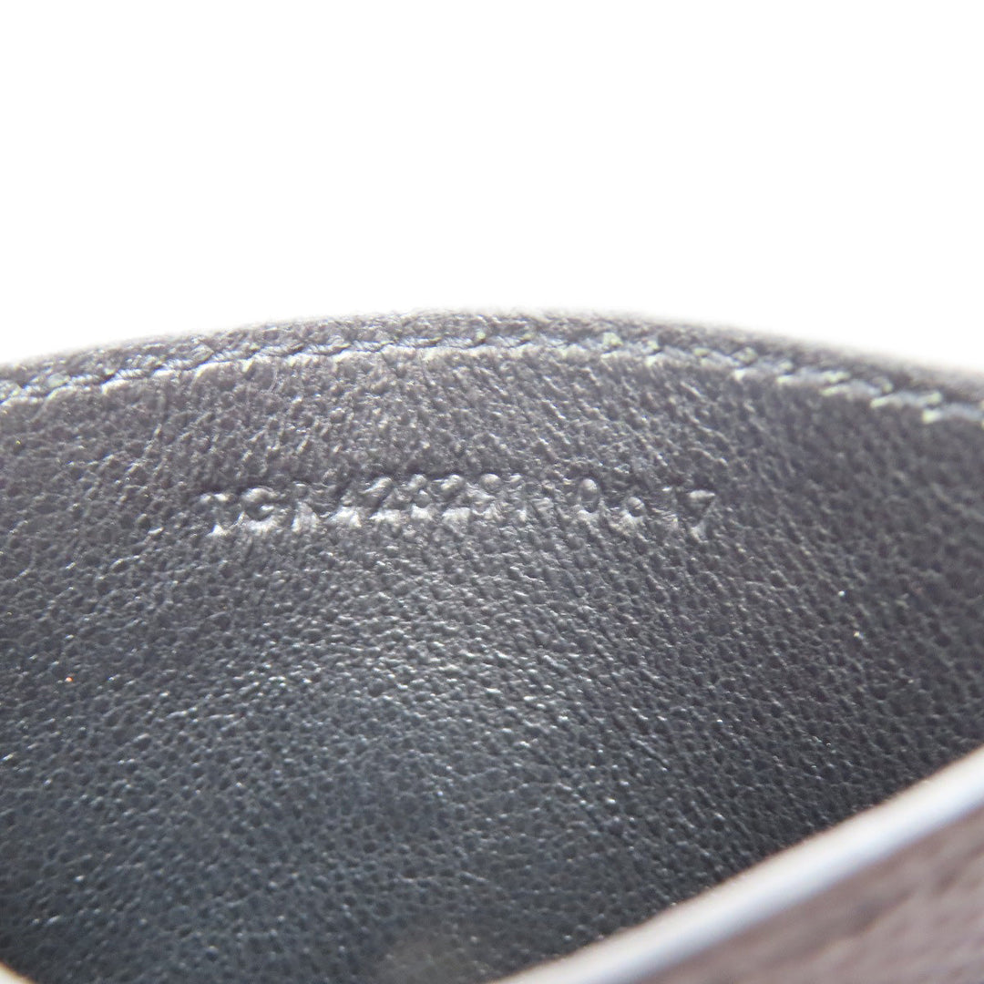 YVES SAINT LAURENT Card Case leather black logo Women Used Authentic