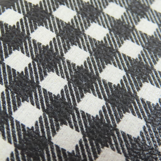 MIUMIU Bifold Wallet PVC black Check Pattern Women Used Authentic