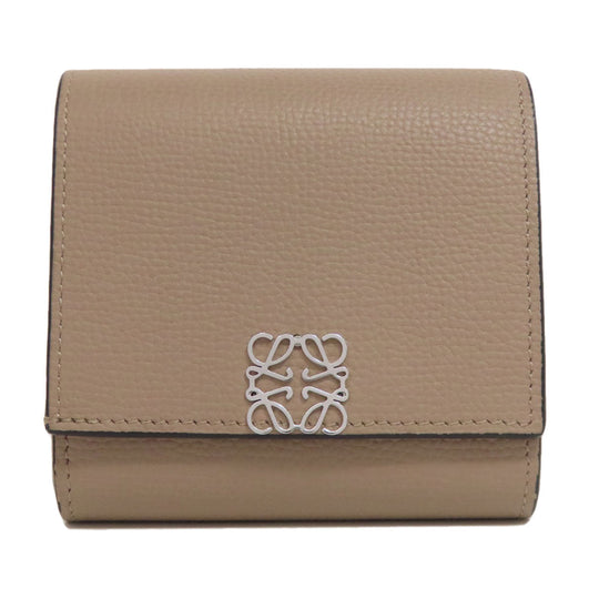 LOEWE Bifold Wallet Calfskin Brown anagram