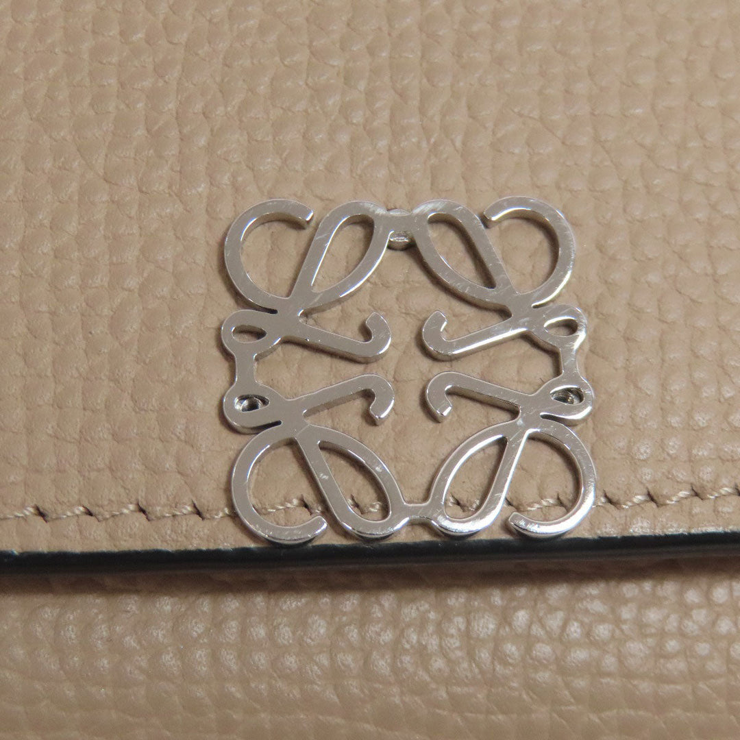 LOEWE Bifold Wallet Calfskin Brown anagram