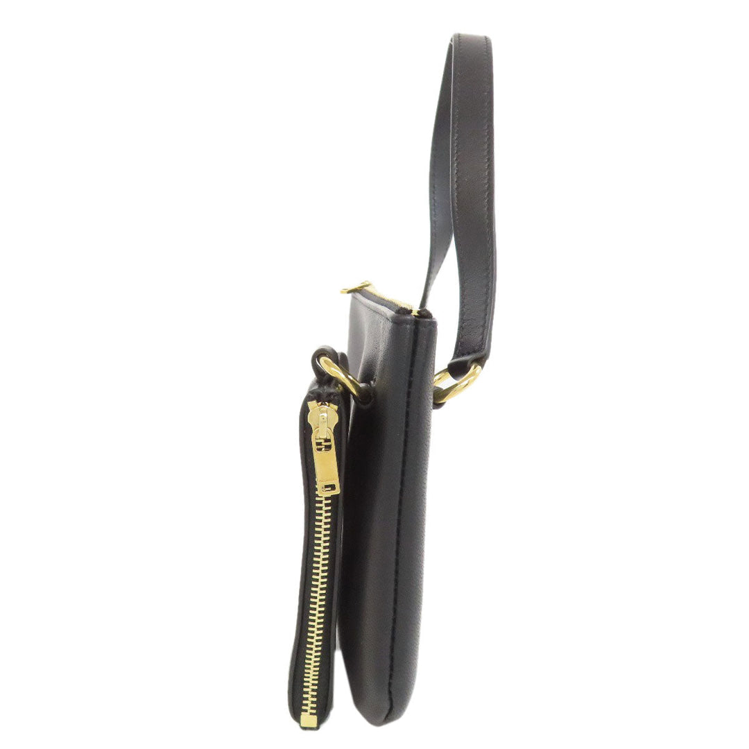 JIL SANDER Handbag leather black 2WAY Women Used Authentic
