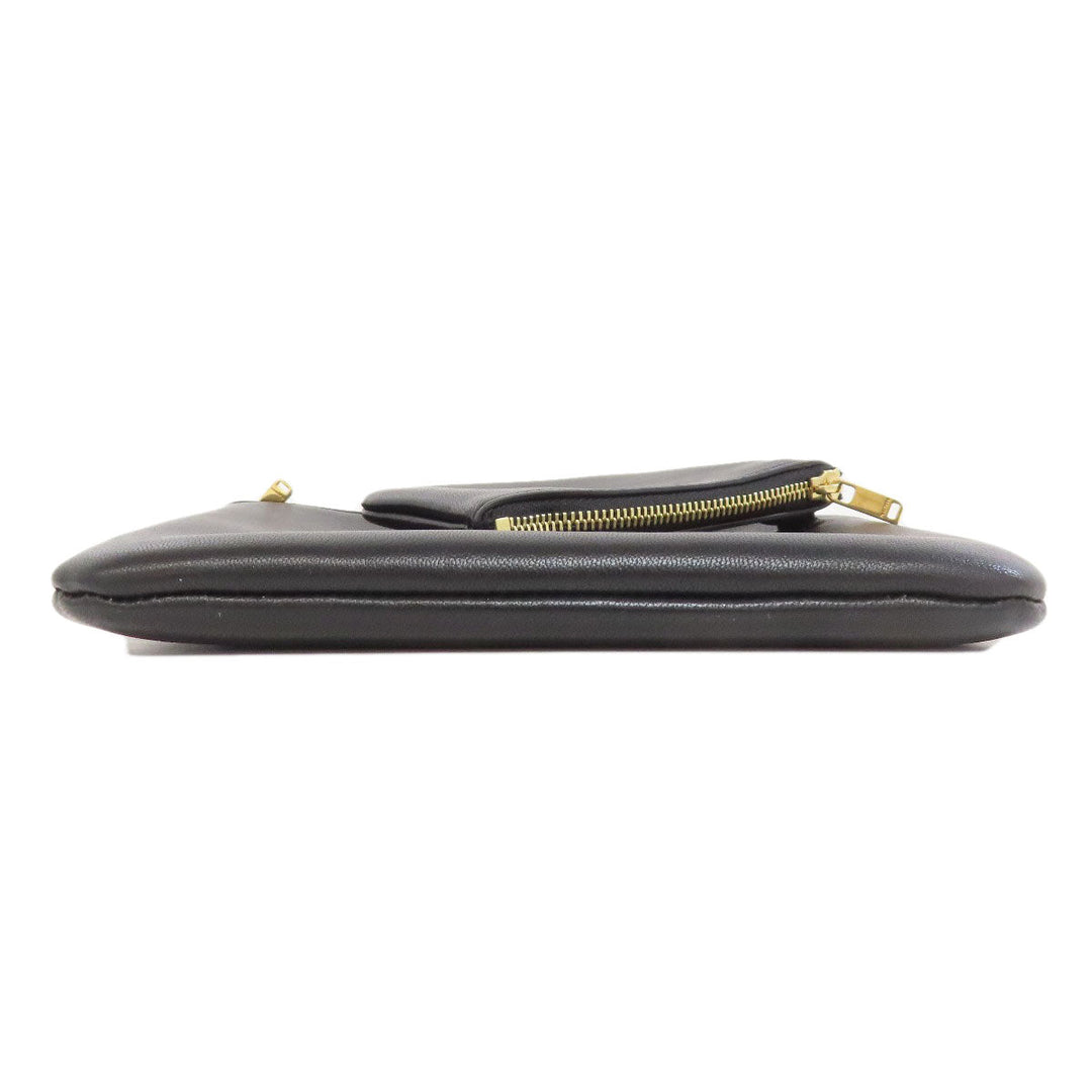 JIL SANDER Handbag leather black 2WAY Women Used Authentic