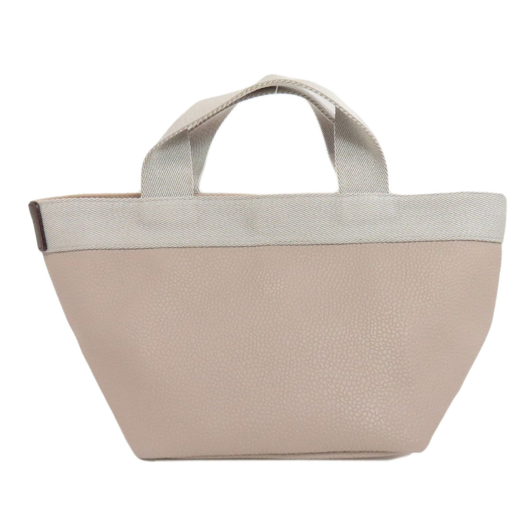 Herve Chapelier Handbag cotton gray Boat-shaped tote