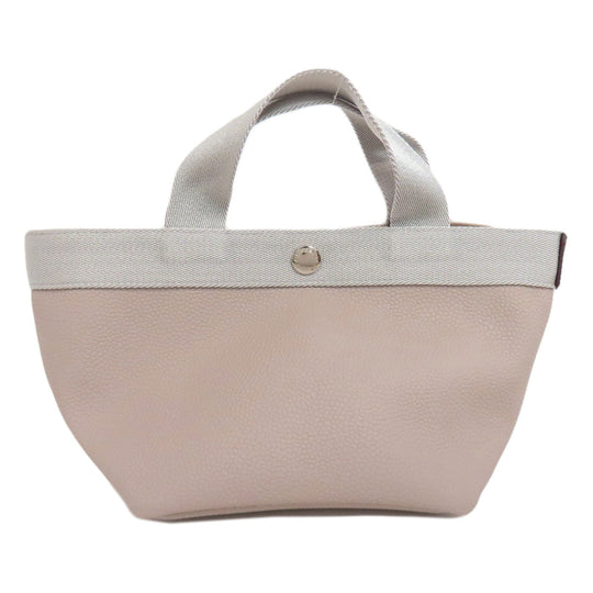 Herve Chapelier Handbag cotton gray Boat-shaped tote