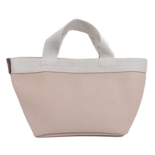 Herve Chapelier Handbag cotton gray Boat-shaped tote