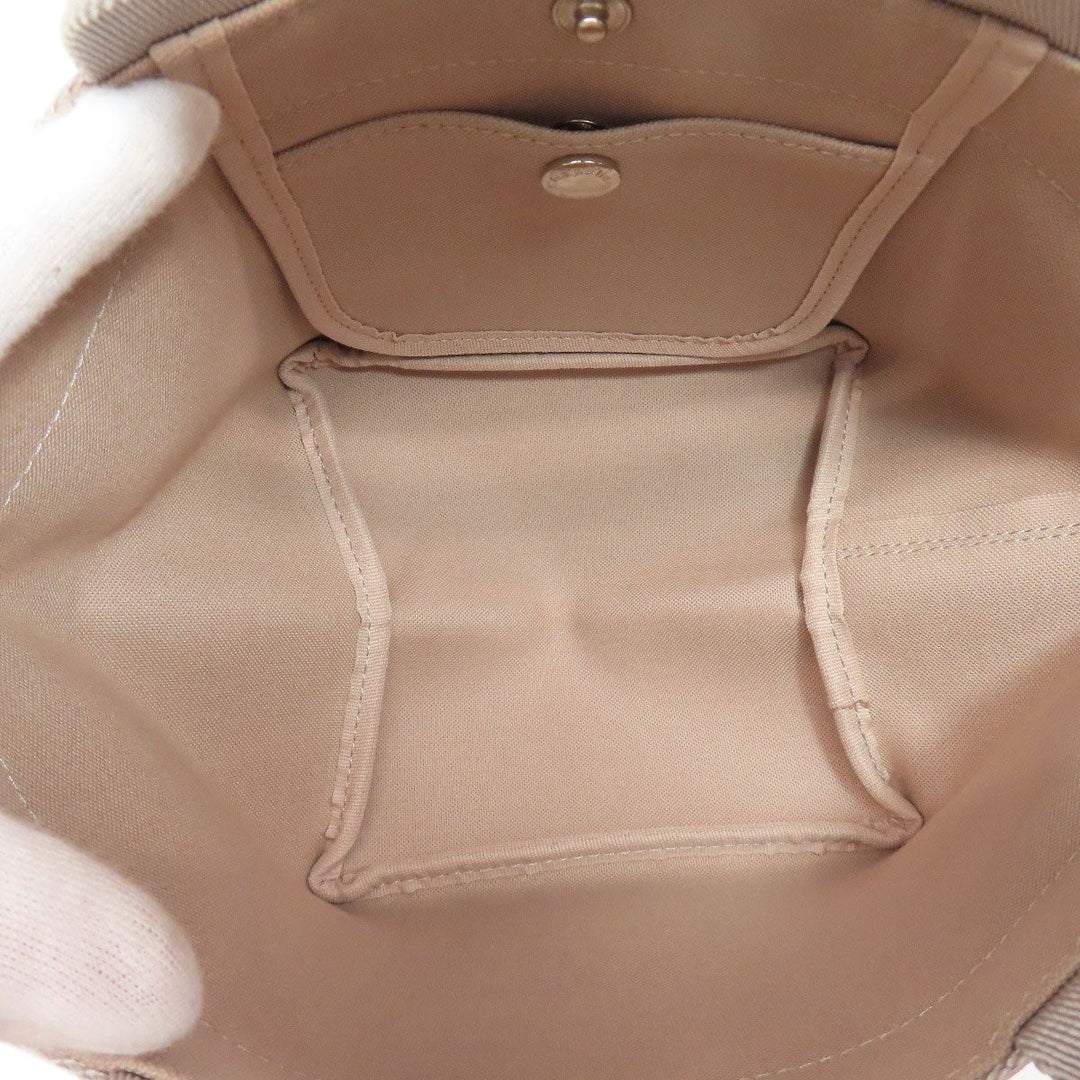 Herve Chapelier Handbag cotton gray Boat-shaped tote