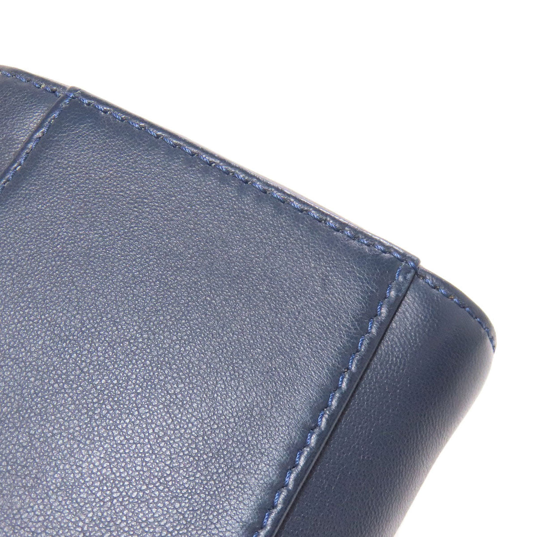 FENDI Handbag Calfskin Navy Peekaboo Mini 2WAY