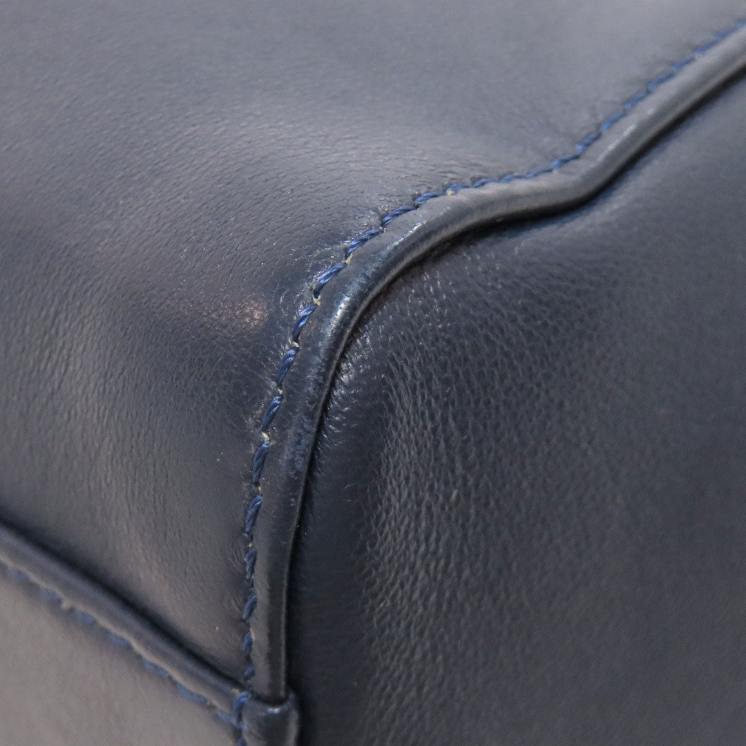 FENDI Handbag Calfskin Navy Peekaboo Mini 2WAY