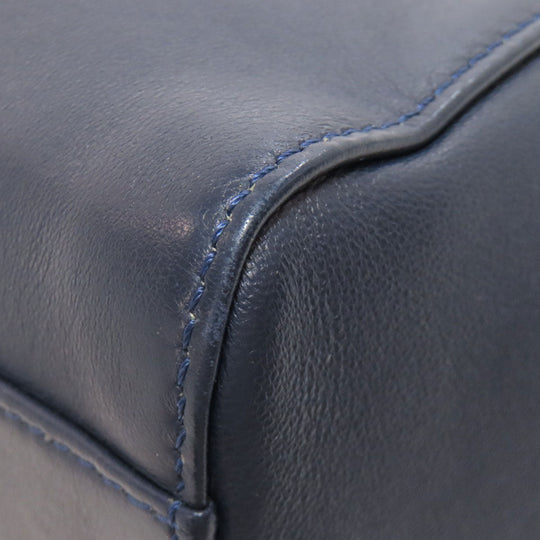 FENDI Handbag Calfskin Navy Peekaboo Mini 2WAY
