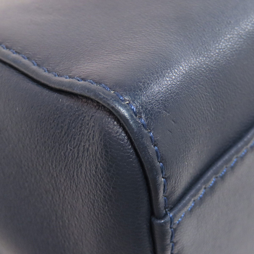 FENDI Handbag Calfskin Navy Peekaboo Mini 2WAY