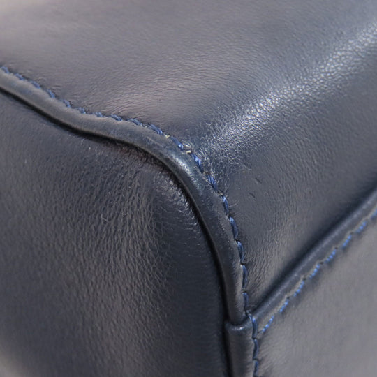 FENDI Handbag Calfskin Navy Peekaboo Mini 2WAY
