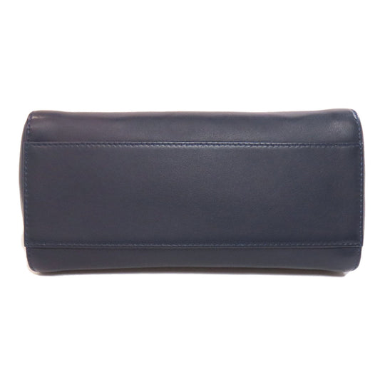 FENDI Handbag Calfskin Navy Peekaboo Mini 2WAY