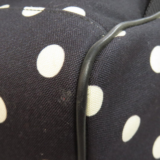 SAINT LAURENT Backpack canvas black Dot Pattern Women Used Authentic