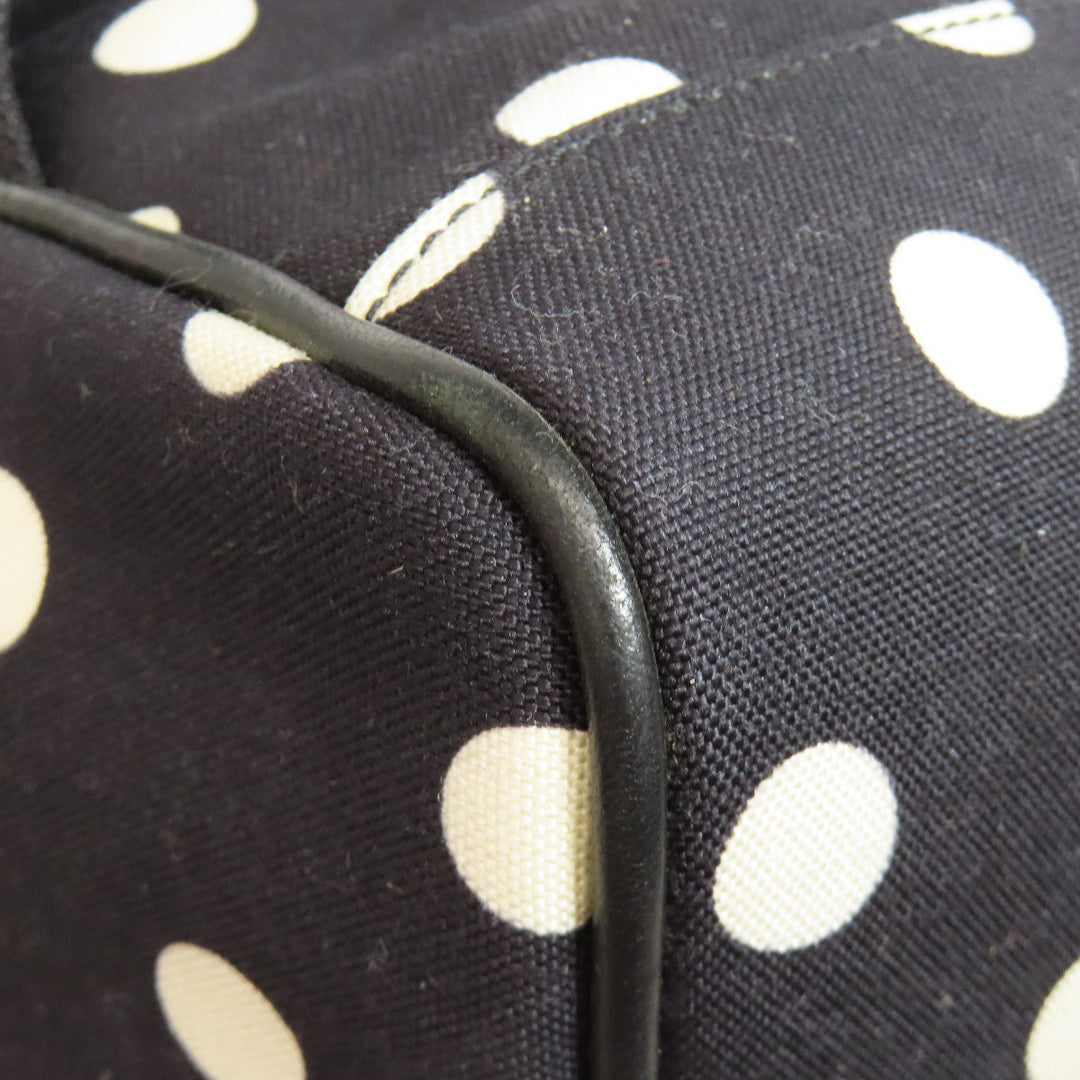 SAINT LAURENT Backpack canvas black Dot Pattern Women Used Authentic