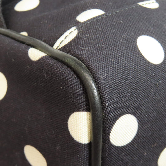SAINT LAURENT Backpack canvas black Dot Pattern Women Used Authentic