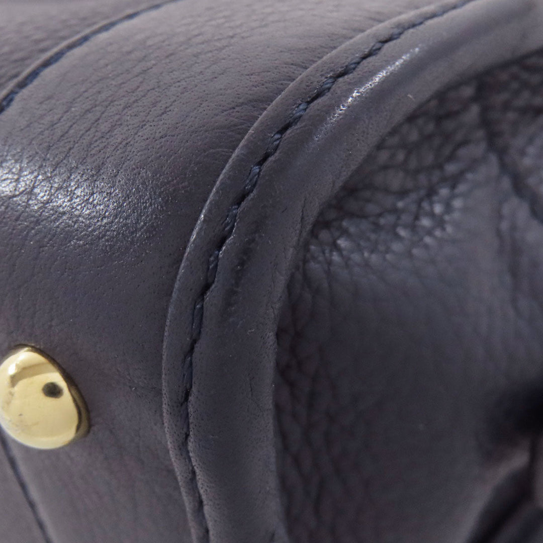 LOEWE Handbag Calfskin blue Amazona 23 2WAY Women Used Authentic
