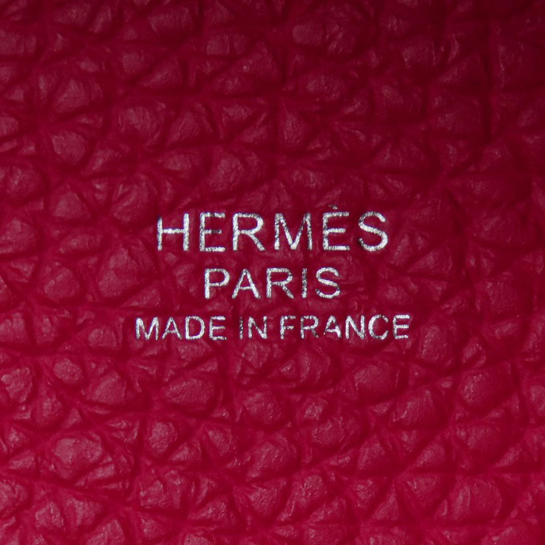 HERMES Handbag Taurillon Clemence pink Picotin Lock PM SilverMetal