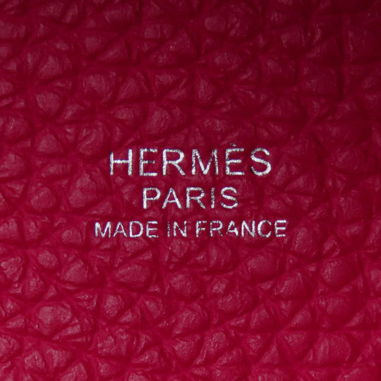 HERMES Handbag Taurillon Clemence pink Picotin Lock PM SilverMetal