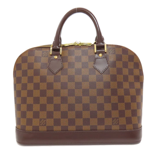 LOUIS VUITTON Handbag N51131 Damier canvas Brown Alma Women Used Authentic