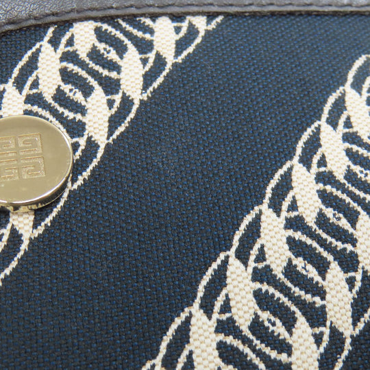 Givenchy Tote Bag canvas Navy logo Women Used Authentic