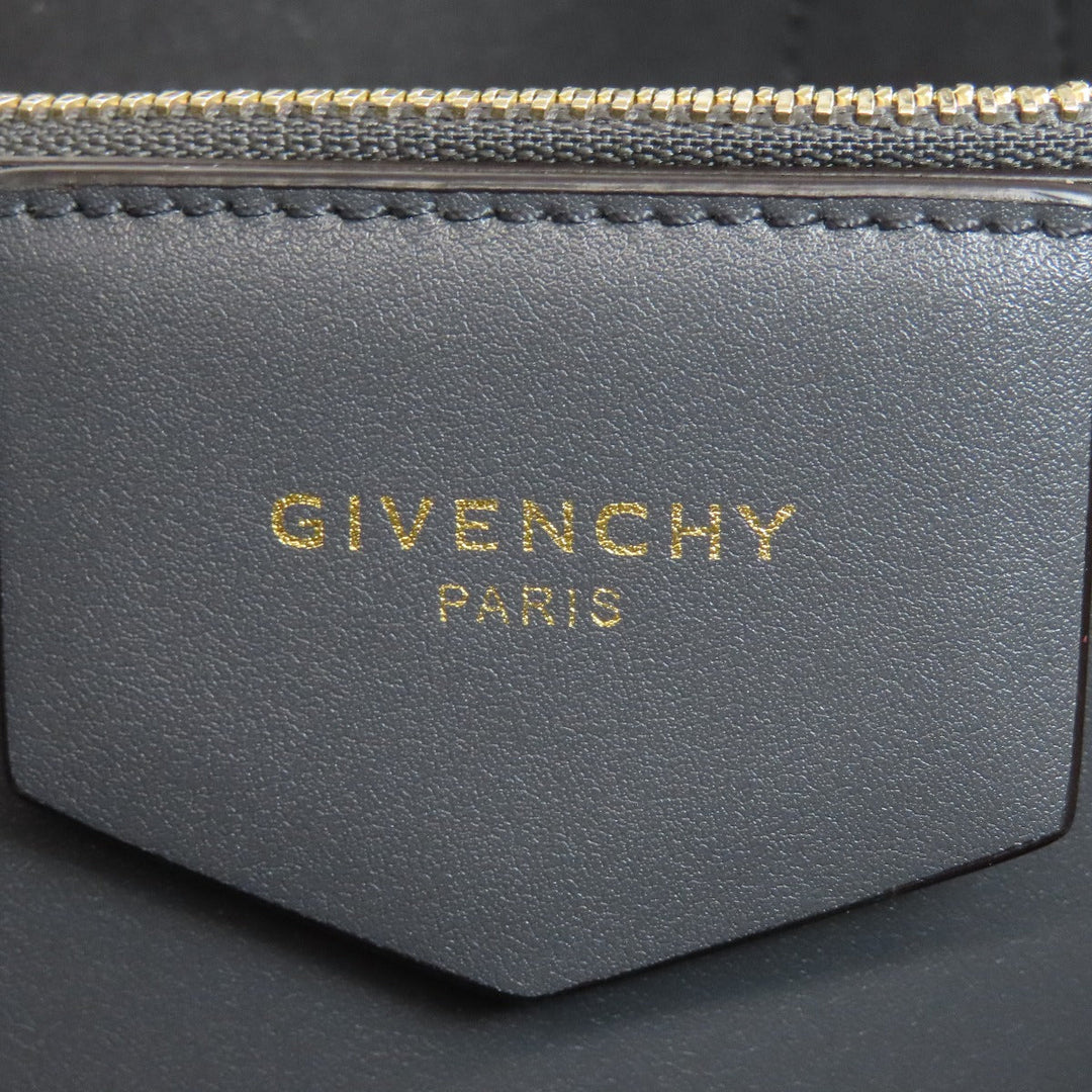 Givenchy Tote Bag canvas Navy logo Women Used Authentic