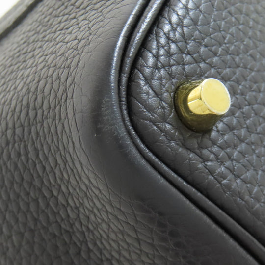 HERMES Handbag Taurillon Clemence black Picotin Lock PM Gold Metal Women Used Authentic