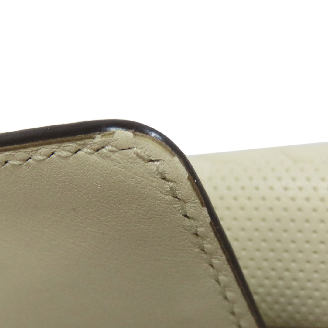 GUCCI Sling bag 645093 Calfskin white GG emboss Women Used Authentic