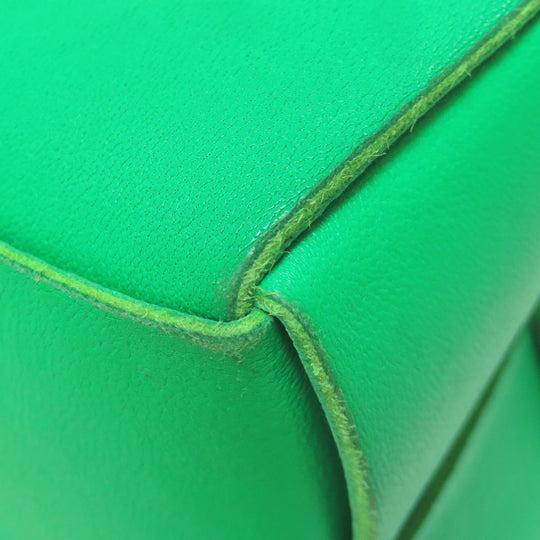 BOTTEGAVENETA Shoulder Bag Calfskin green Cassette Mini Bucket Women Used Authentic