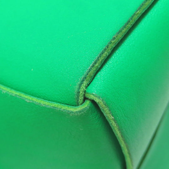 BOTTEGAVENETA Shoulder Bag Calfskin green Cassette Mini Bucket Women Used Authentic